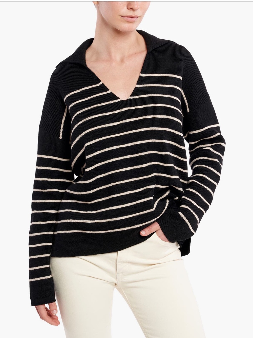 La Ligne Sailor Stripe Cotton Sweater